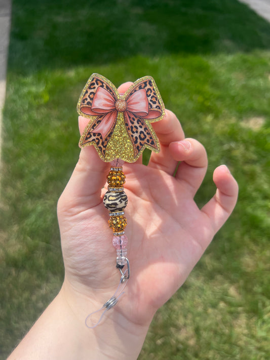 Cheetah Bow BAdge Reel